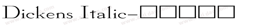 Dickens Italic字体转换